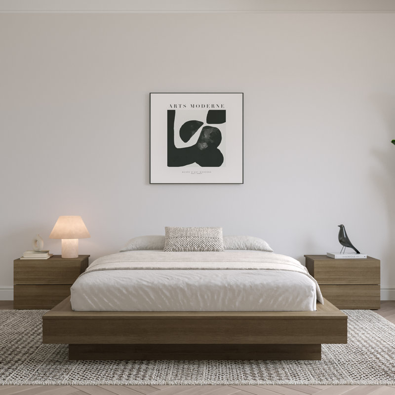 Lit plateforme Brix, Brun, Grand