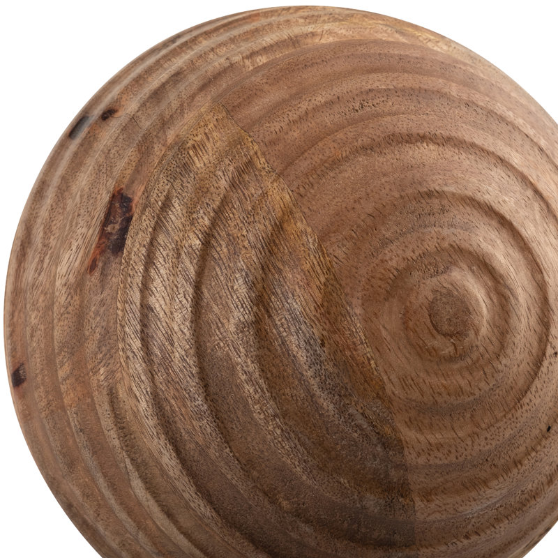 Nena Decorative Wooden Orb, 4" H x 4" W x 4" D