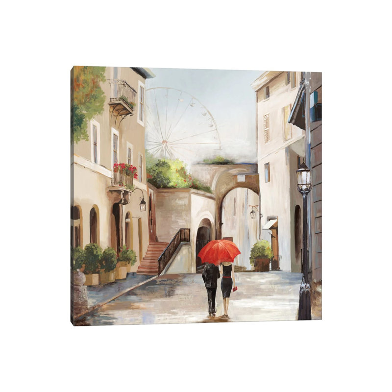 Old Town 1 Piece Wrapped Canvas Painting, 45.72 cm H x 45.72 cm W x 3.175 cm D
