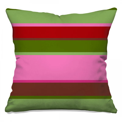 Coussins décoratifs à rayures horizontales colorées