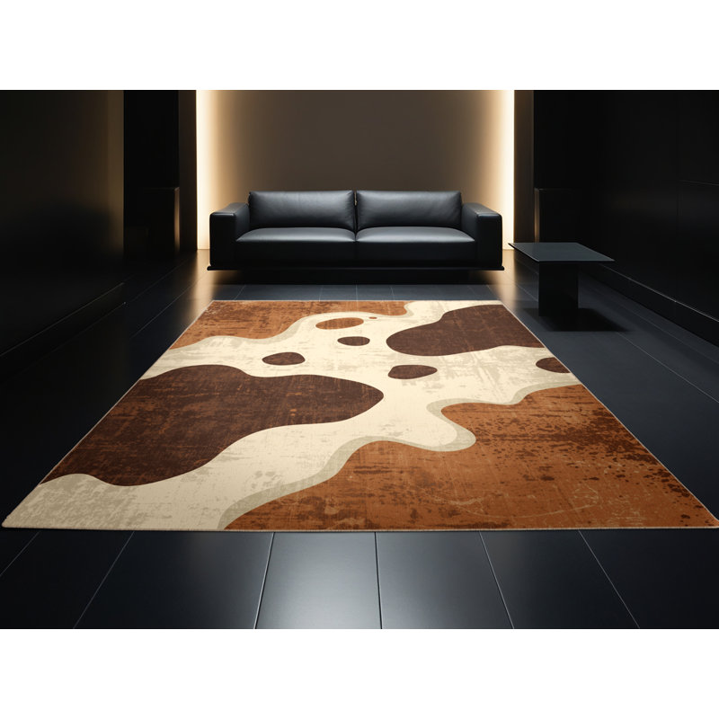 Machine Washable Penola Rustic Vintage Look Rug in Beige – Beige Binding, 3x5