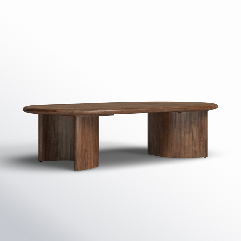 Table basse Haiden, Acacia brun assaisonné, H 17 po x L 27 po x l 51 po