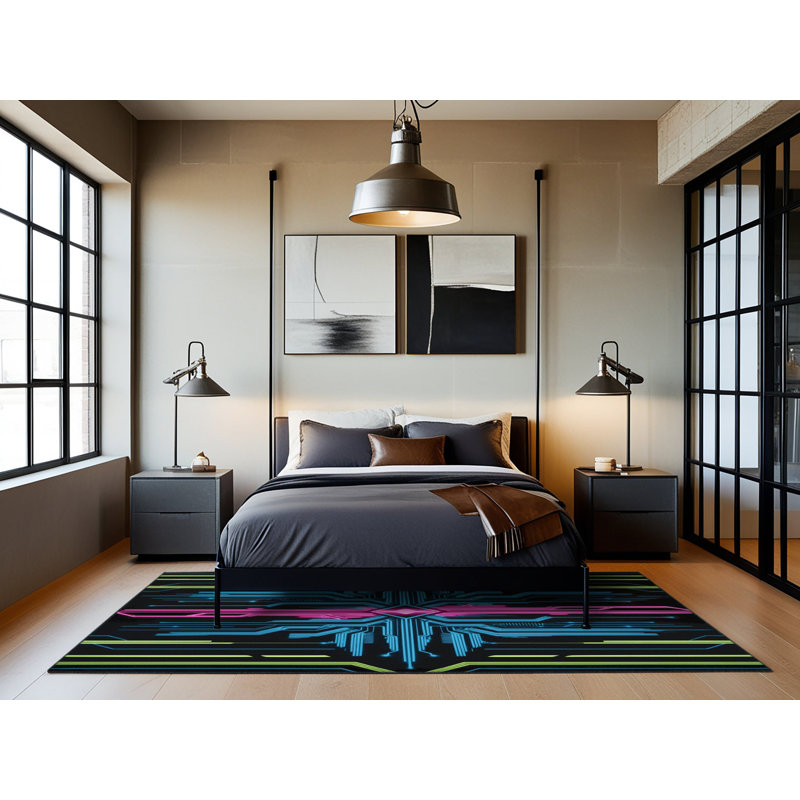Cosmic Pulse Rug, Rectangle 2' x 3'