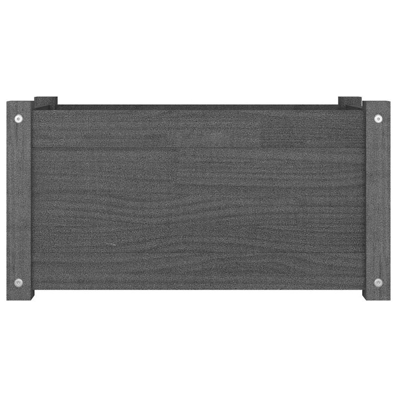 Boîte à fleurs en bois pour l'extérieur, gris, H 12,2 po x l 23,6 po x P 12,2 po