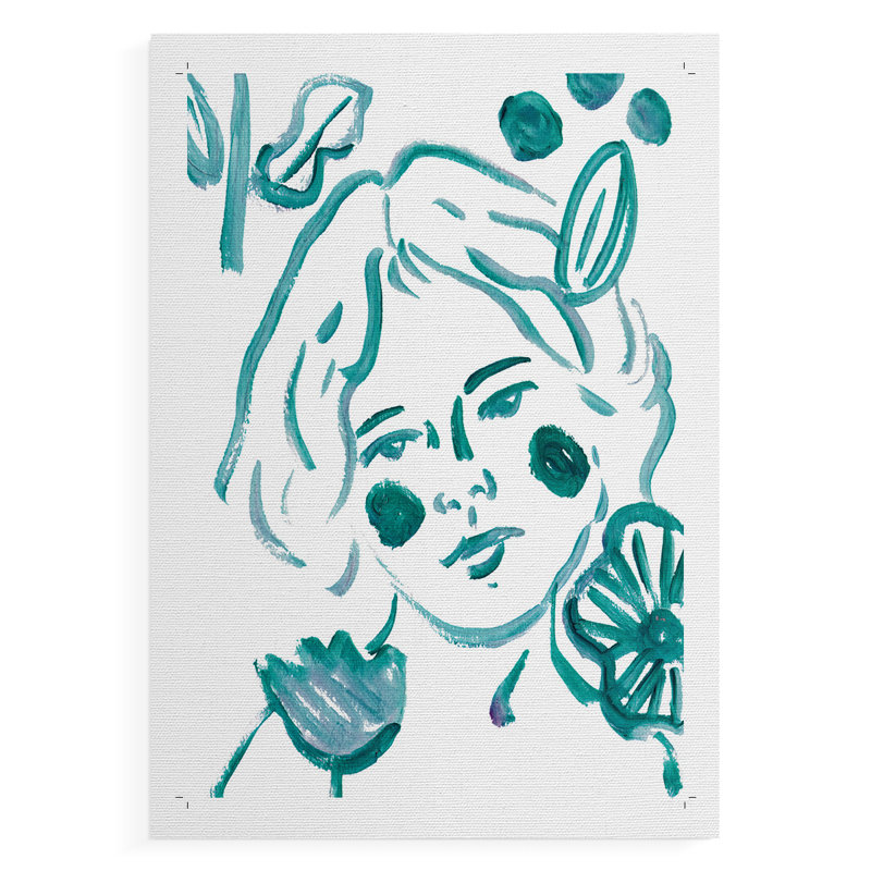 Fleur en herbe III - Impression sur toile seulement - NON-CADRE, H 12 po x l 8 po