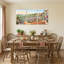 Paysage et nature Paysage méditerranéen avec table et fleurs-1037905520