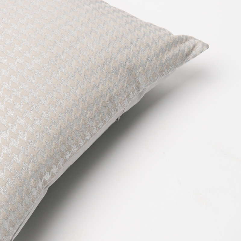  Housse de coussin Houndstooth, Argent
