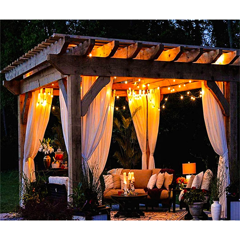 Alitsia 2438.4cm Solar Powered 42 - Bulb Festoon Lights String Light