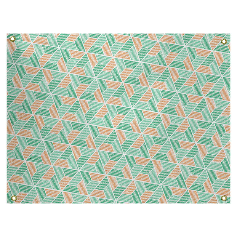 Tapisserie à elizabeths trapézoïdales by katelyn Kitterman, Intérieur / extérieur, H 60,5 po x l 81,5 po