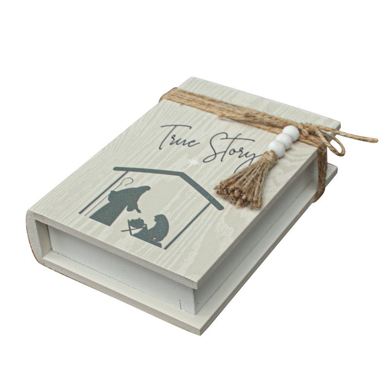 Livre décoratif en faux bois True Story