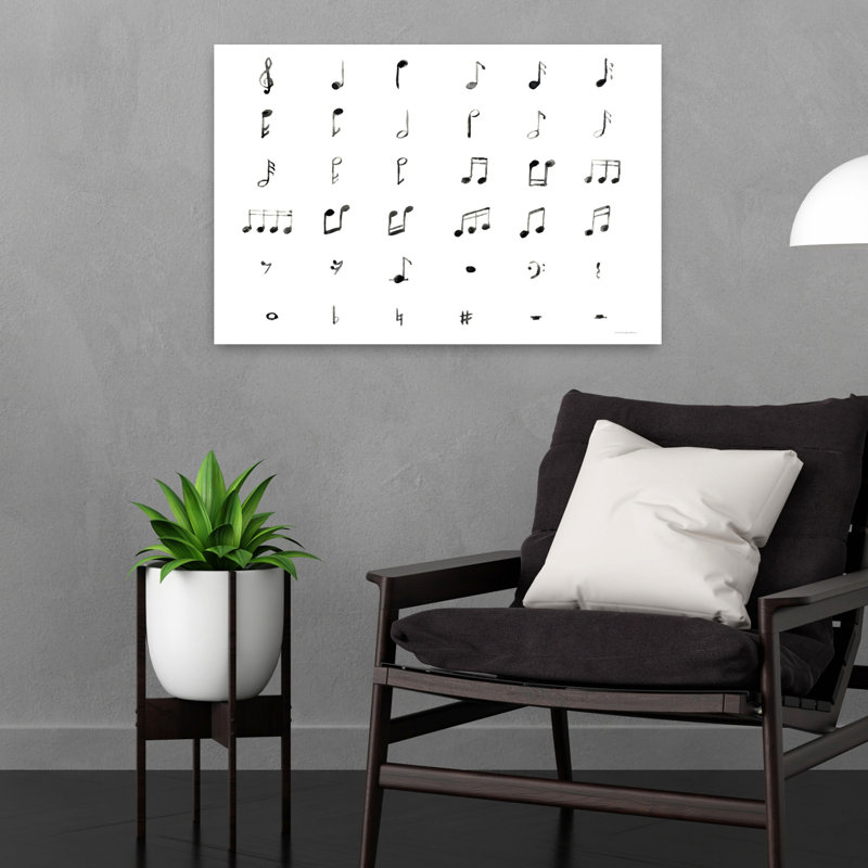Gouttes de musique, art contemporain abstrait, H 16 po x l 24 po