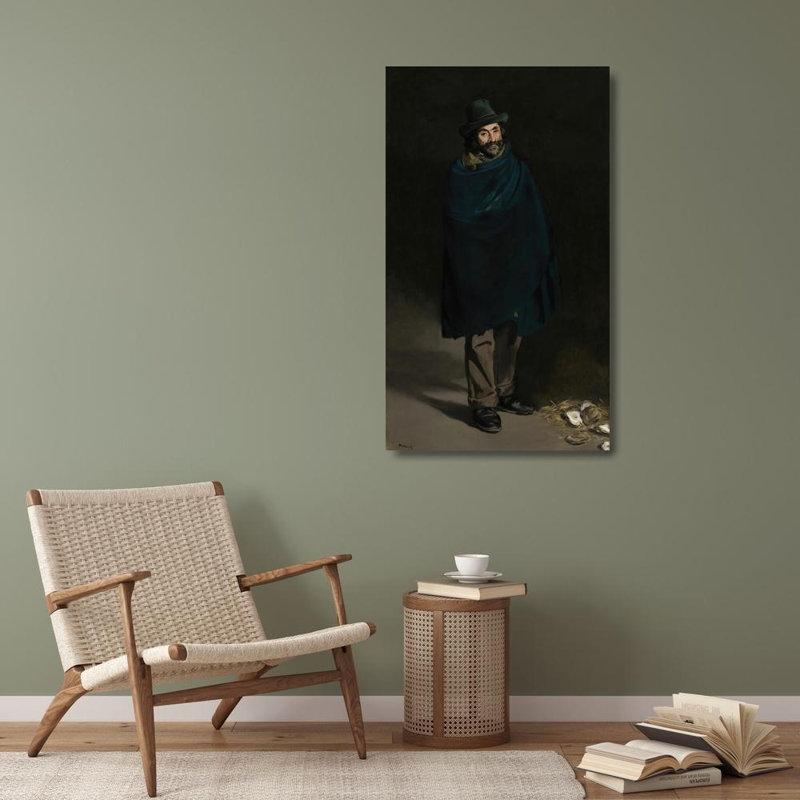 "Beggar with Oysters" par Édouard Manet - Toile tendue avec châssis, H 40 po x l 28 po