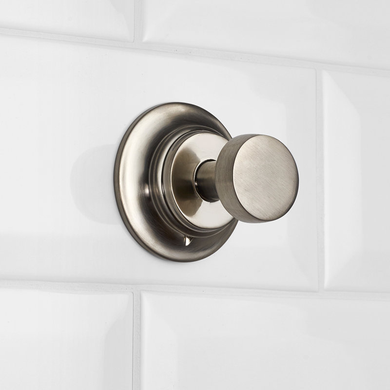 Fleetwood Single Robe Hook, Brushed Nickel