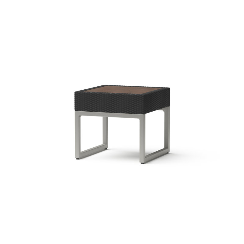 Sameko Square Metal Outdoor Side Table , 20'' in. W 20'' in. D