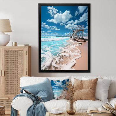 «Turquoise Miami Lifeguard Whispers I», reproduction sur toile