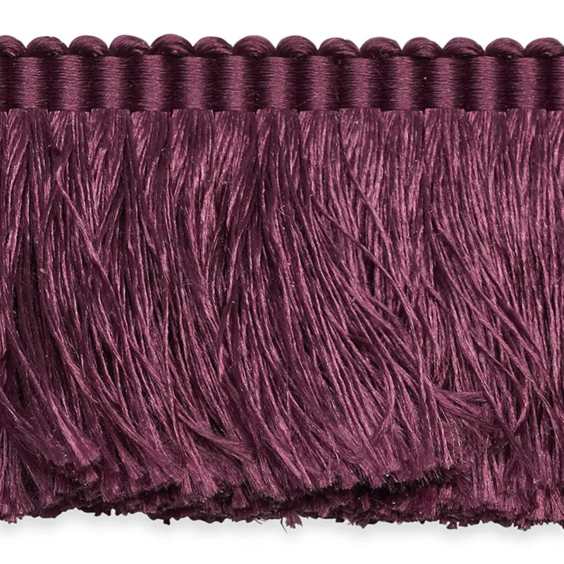 Francois Silk Brush Fringe, Eggplant