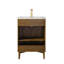 Ensemble de meuble-lavabo autoportant simple 24 po en brume de noyer avec plateau en pierre d'ingénierie Tavoleto Tavoleto-94514453-94514451