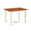 Ensemble de salle à manger 7 pièces composé d'une table de salle à manger rectangulaire avec feuille papillon et 6 chaises de cuisine, 32 po x 54 po, babeurre et cerise-1198814243-1113607525-1098687460