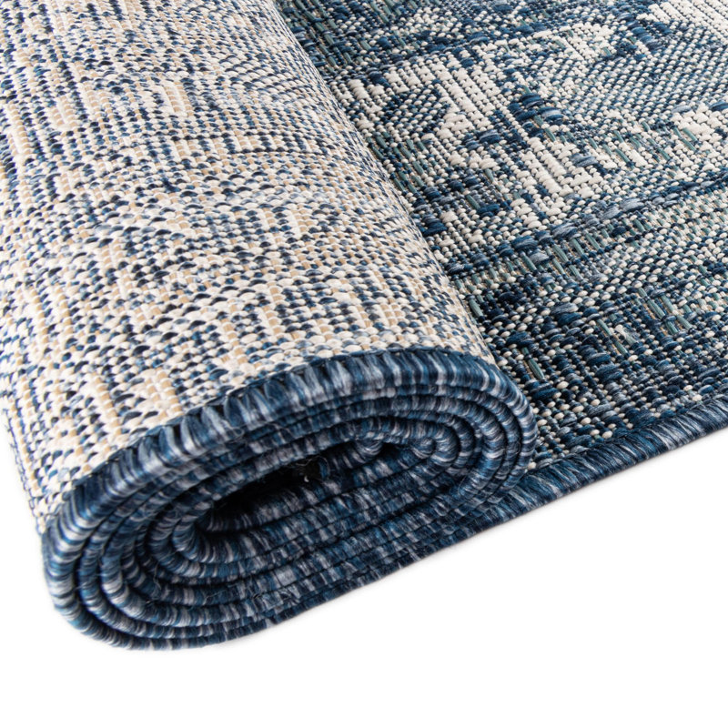Couleur extérieure marée du tapis d'extérieur Nile, Rond 7 pi 10 po