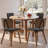 18.9" H Mid-Century Modern Dining Chair with Padded Seat Cushion & Curved Backrest, Upholstered Side Chair Set of 2-168889501-168889489