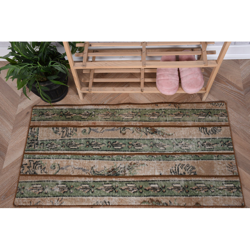 Tapis turc vintage fait à la main pour décorer la maison dans le salon et le vestibule avec un design antique