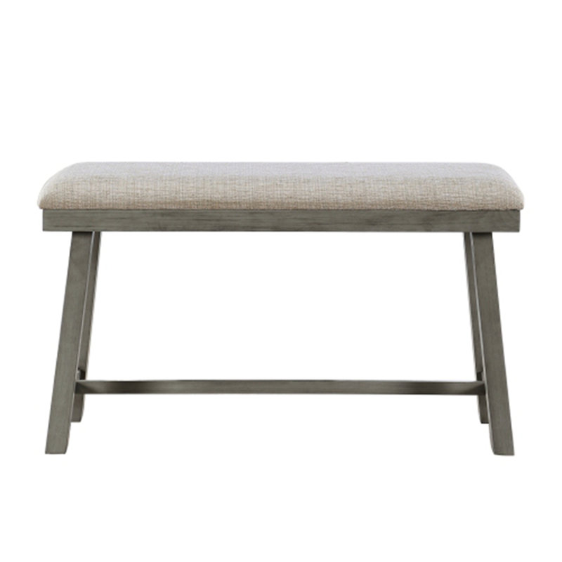 Banc industriel à hauteur de comptoir avec siège rembourré en mousse