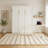 Wall Mounted Murphy Bed With Separate Manual Height Adjustable Desk, Space Saving Foldable Wall Bed & Computer Desk