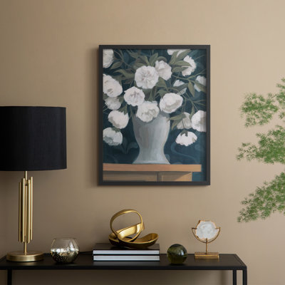 Snowball Posies I, reproduction encadrée - bois massif