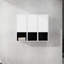 Armoire latérale de salle de bain 12 po, 3 portes à fermeture douce, fixation flottante, 12 * 3