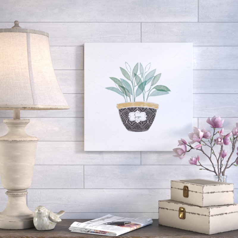 " Fine Herbs VII ", 18" H x 18" W x 1" D, Wrapped Canvas