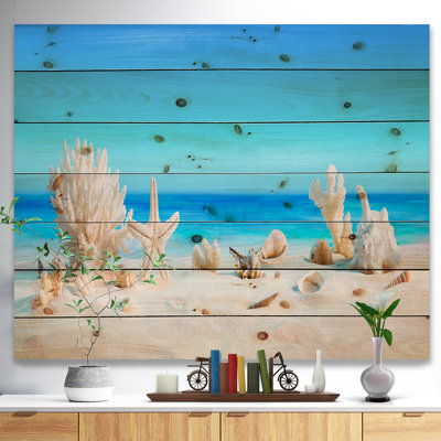 Risa Seashells on Tropical Beach' Graphic Art