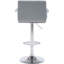 Tabouret de bar contemporain à accoudoirs pivotants avec coussin, gris-1363884026