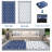 9' x 18' Waterproof Reversible Outdoor Rug, Plastic Straw Weave, Lightweight and Easy-Clean Patio Mat for Deck, Backyard, Camping or RV Use, Dark Blue-422947563-422947560