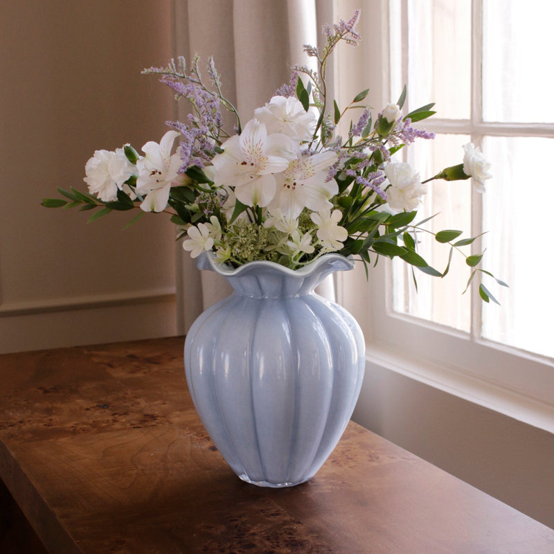 Glass Vento Large Vase, Periwinkle