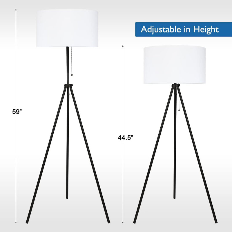 Lampe trépied Vaune, Noir