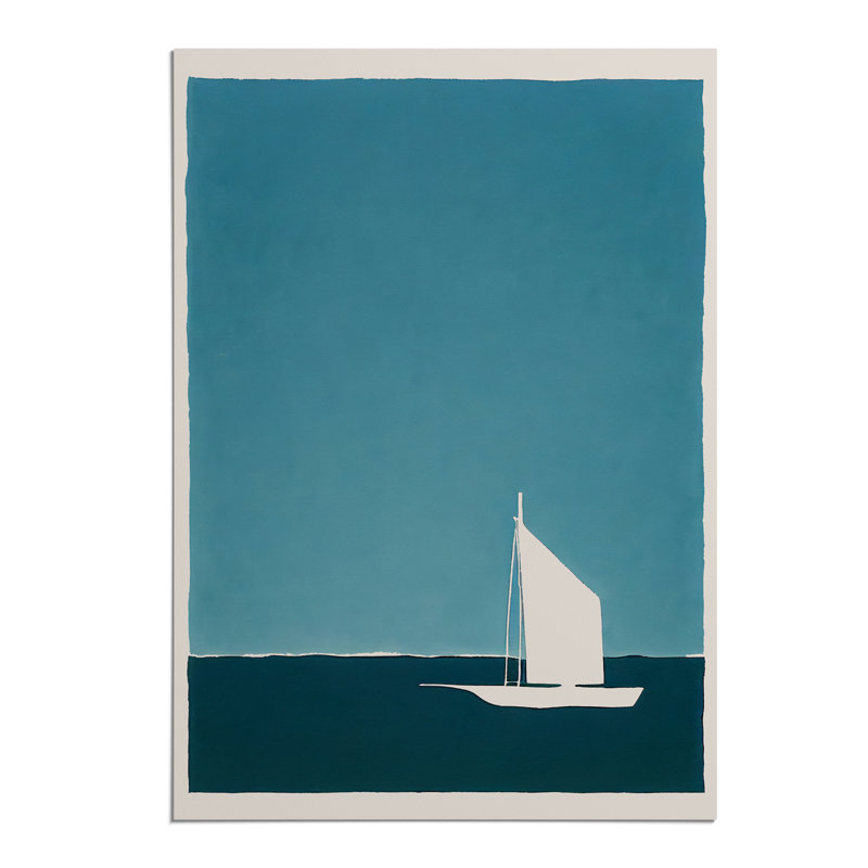Boat Silhouette - Wall Art, Paper, 42cm H x 29.7cm W, No Matte