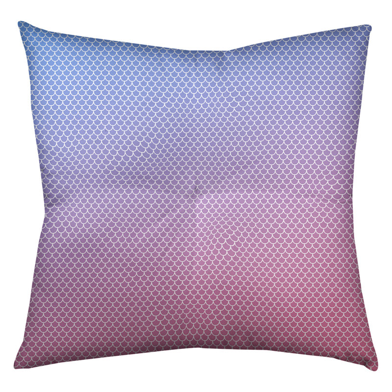 Coussin de sol Katelyn Elizabeth, 26 po x 26 po, Bleu / Rose