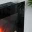 Foyer électrique 28,5 "1500W mural avec effet de flamme, lumière de fond 7 couleurs, noir