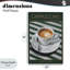 Plaque murale cappuccino café sur rayures, design par Andreas Magnusson-448211292