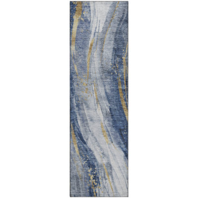 Premium Machine Washable Slesnick AMF1676 Swirls Rug