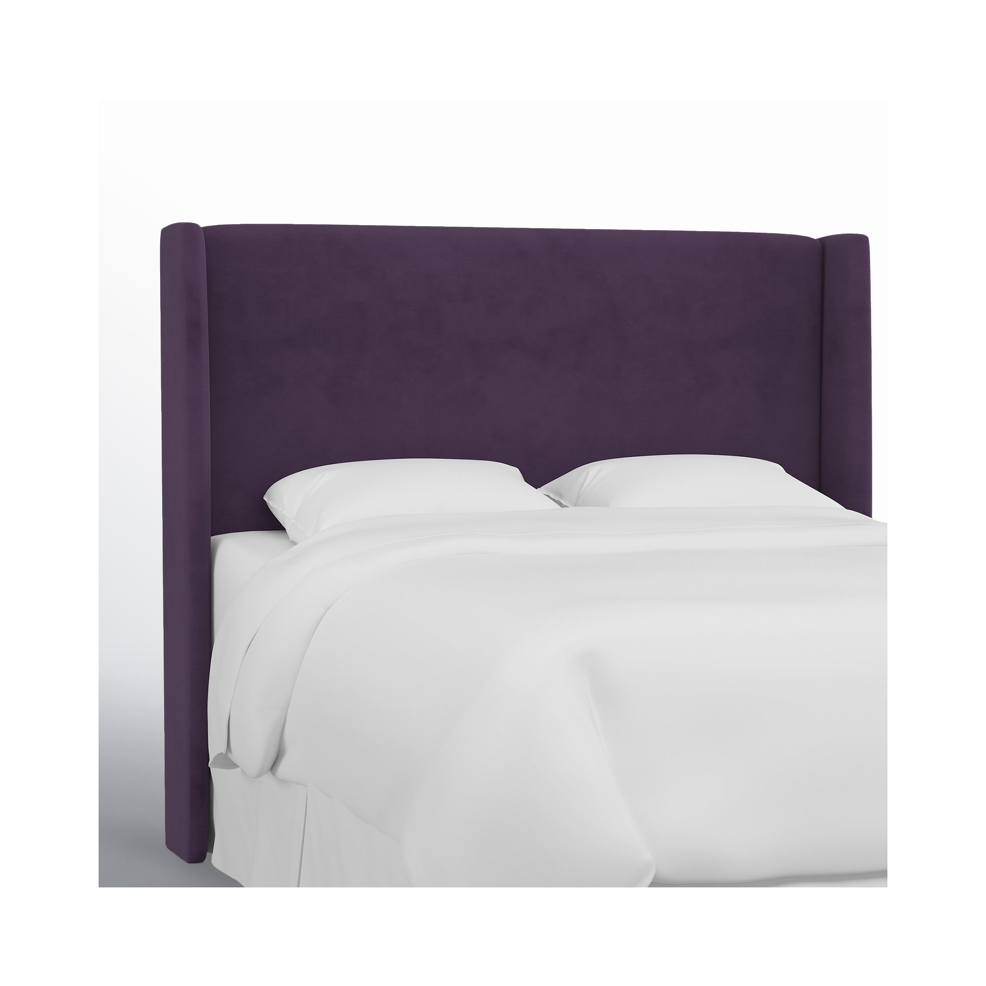 Bellfield Upholstered Headboard, Classic Aubergine Velvet, Queen