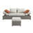 All-Weather Patio Sofa with Ottoman