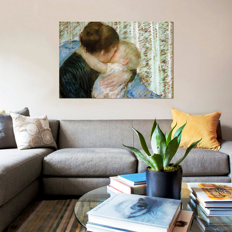 « a goodnight étreinte », reproduction sur toile, H 8 po x l 12 po x P 0,75 po, Pas de tapis, Toile tendue