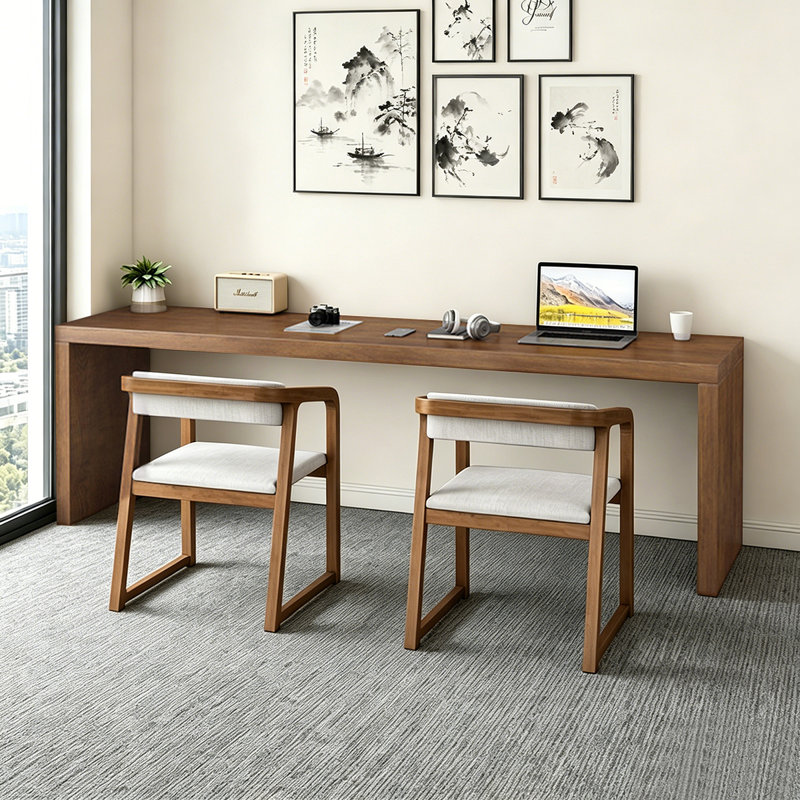 Bureaux rectangulaires simples modernes en bois massif, H 29,52 po x l 78,74 po x P 19,68 po