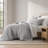 3-Piece Queen Linen Garment Washed Quilt Set,Gray-136327763