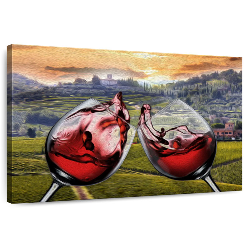 Yarlin Red Wine, 16" H x 24" W