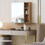 Armoire à miroir multifonctionnelle en grain de bois naturel - Miroir transparent et grand rangement pour l'organisation de la salle de bain