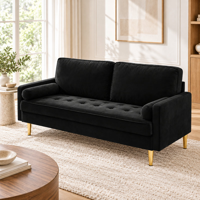 Causeuse de réception Moniet 66,9 po, Black