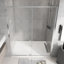 Porte de douche coulissante à cadre pivotant en chrome de 56 à 60 po x H 71 po-118698709