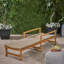 Chaise longue en bois et osier Hampton-1469894709